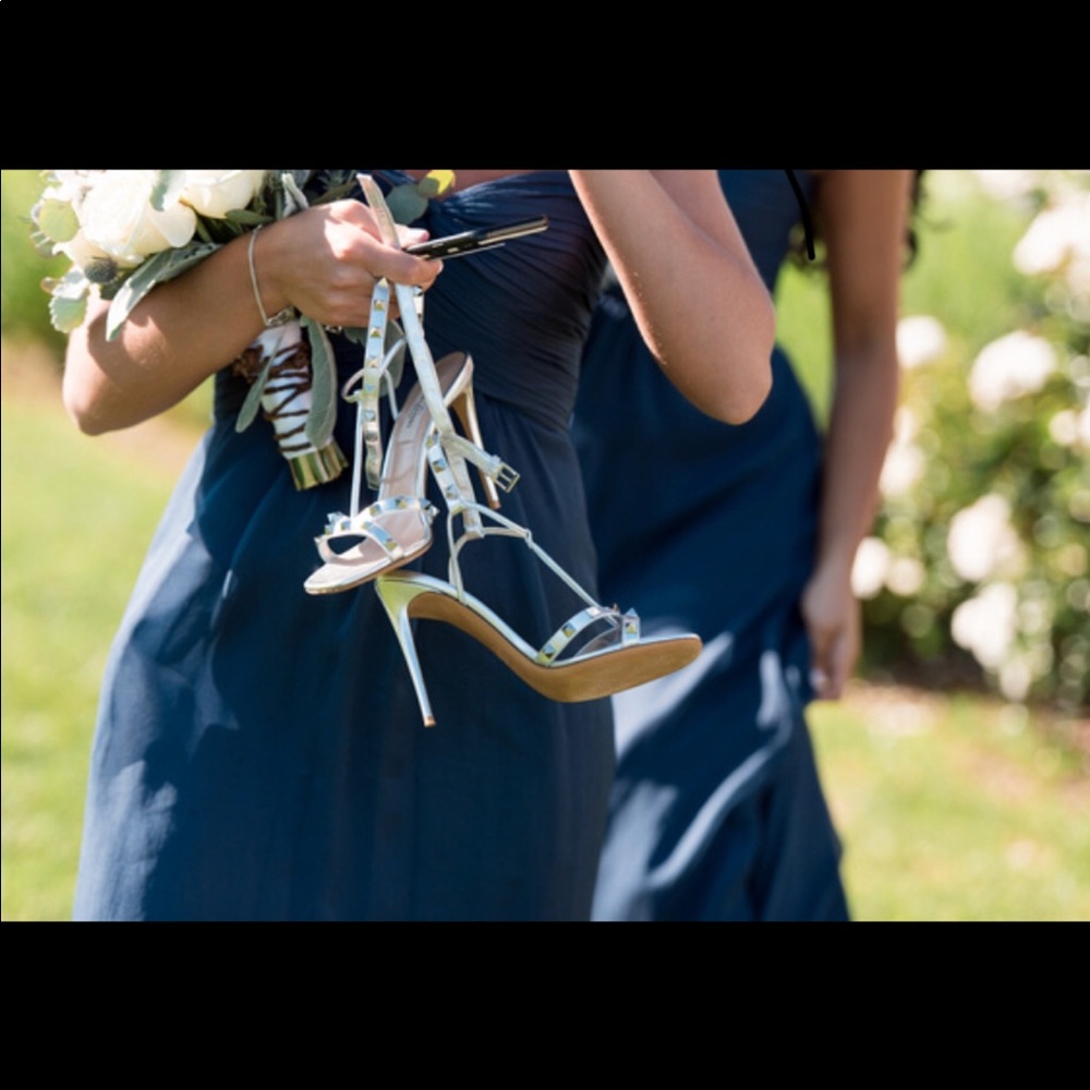 Crinkle Chiffon Strapless Dress